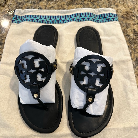 Tory Burch Shoes - Tory Burch Miller Sandals black leather size 9